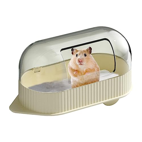 CENMOO Chinchilla-Sandbadbehälter | Badeschüssel Transparente Toilette Duschraum - 19,5 x 9,5 x 10,5 cm großer Dusch- und Grabraum für Streifenhörnchen, Meerschweinchen, Chinchillas und Goldbären CENMOO Chinchilla-Sandbadbehälter | Badeschüssel Transparente Toilette Duschraum - 19,5 x 9,5 x 10,5 cm großer Dusch- und Grabraum für Streifenhörnchen, Meerschweinchen, Chinchillas und Goldbären von CENMOO