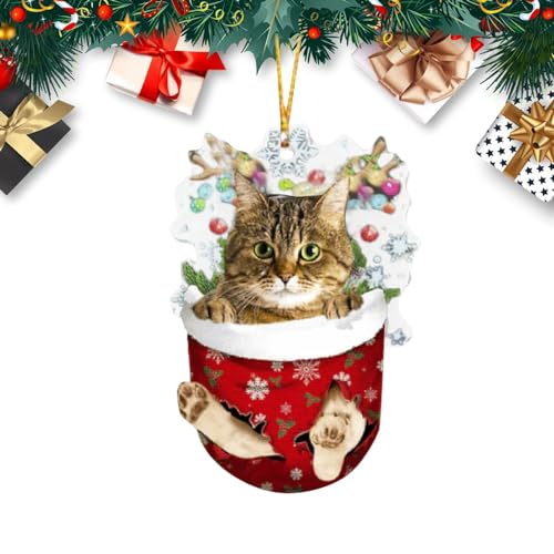 CENMOO Katzen-Ornamente für Weihnachtsbaum – einzigartiges Katzenornament | Weihnachtsbaumschmuck in Katzenform, für Katzenliebhaber, Geschenke, Weihnachtsbaumschmuck zur Dekoration von CENMOO