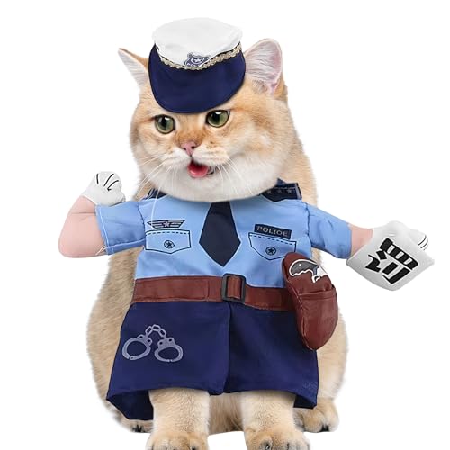 CENMOO Uniform für Hunde, Uniformen für Haustiere, Polizeikleidung für Haustiere mit Hut | Halloween-Kostüm für Hunde und Katzen, lustige Kleidung für Haustiere, Cosplay-Kostüm CENMOO Uniform für Hunde, Uniformen für Haustiere, Polizeikleidung für Haustiere mit Hut | Halloween-Kostüm für Hunde und Katzen, lustige Kleidung für Haustiere, Cosplay-Kostüm von CENMOO
