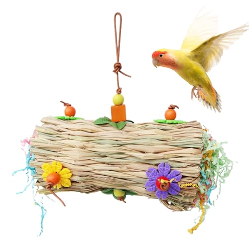 CENMOO Vogelstrohspielzeug,Nymphensittich-Spielzeug, Vogel-Kauspielzeug | Buntes Vogelschaukel-Papageien-Futtersuchspielzeug mit Metallhaken, Strohzerkleinerungsspielzeug CENMOO Vogelstrohspielzeug,Nymphensittich-Spielzeug, Vogel-Kauspielzeug | Buntes Vogelschaukel-Papageien-Futtersuchspielzeug mit Metallhaken, Strohzerkleinerungsspielzeug von CENMOO