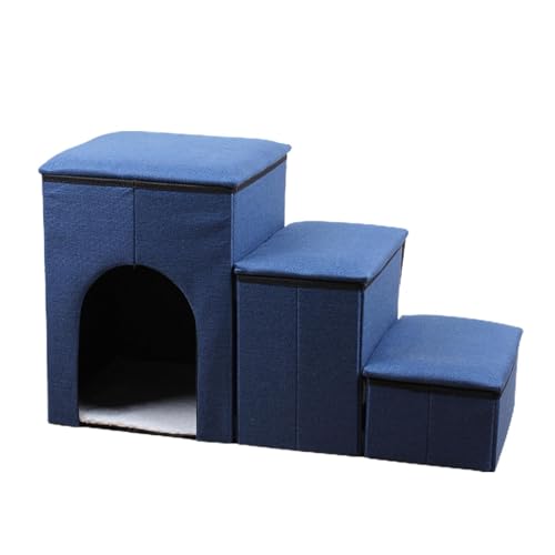 Hundeleiterhaus, Hundehochbetten, 3-stufige Hundebetten, Hundetreppe mit Stauraum, rutschfeste Treppe, Haustierbett, dekoratives Hundebett, bequemes Kätzchen-Hausbett für Kätzchen, Katze, Welpen, Hund Hundeleiterhaus, Hundehochbetten, 3-stufige Hundebetten, Hundetreppe mit Stauraum, rutschfeste Treppe, Haustierbett, dekoratives Hundebett, bequemes Kätzchen-Hausbett für Kätzchen, Katze, Welpen, Hund von CENMOO