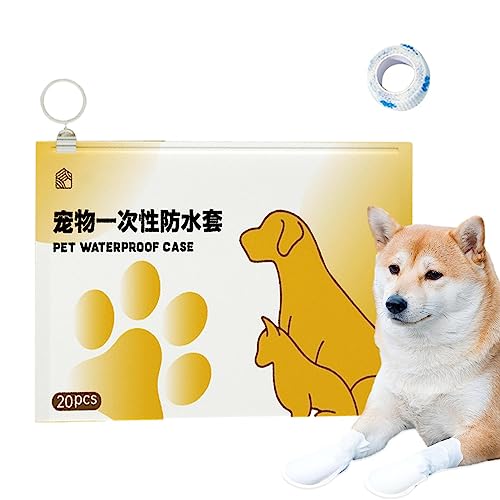 Hundeschuhe | 20 Stück wasserdichte Schneestiefel für Hundepfotenschutz - Selbstklebende Hundeschuhe, Welpenschuhe für heiße Straßen, Wandern, Outdoor Cenmoo Hundeschuhe | 20 Stück wasserdichte Schneestiefel für Hundepfotenschutz - Selbstklebende Hundeschuhe, Welpenschuhe für heiße Straßen, Wandern, Outdoor Cenmoo von CENMOO