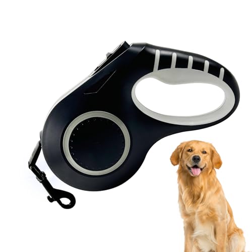 Leuchtendes Seil zum Gassigehen mit dem Hund,20ft Trainingsseil für große Hunde | Teleskopisches mittelgroßes Hundeseil mit LED-Licht, automatisches Aufziehen Cenmoo von CENMOO