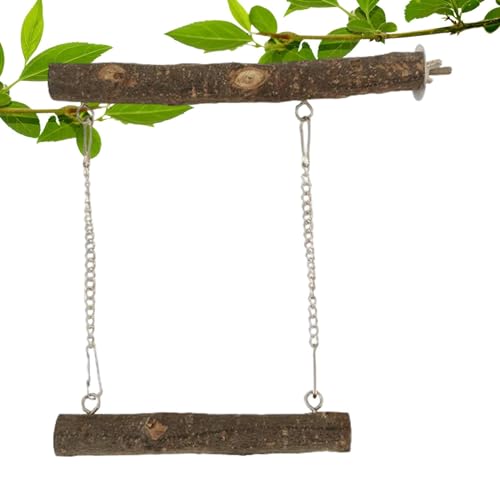 Papageienschaukel - Naturholz-Vogelstange, Spielständer, Sittich-Spielzeug für Käfig - Vogelspielständer, Sittichspielzeug für Käfig, Vogelspielzeug für drinnen, draußen, Kofferraum, Rasen, Cenmoo Papageienschaukel - Naturholz-Vogelstange, Spielständer, Sittich-Spielzeug für Käfig - Vogelspielständer, Sittichspielzeug für Käfig, Vogelspielzeug für drinnen, draußen, Kofferraum, Rasen, Cenmoo von CENMOO