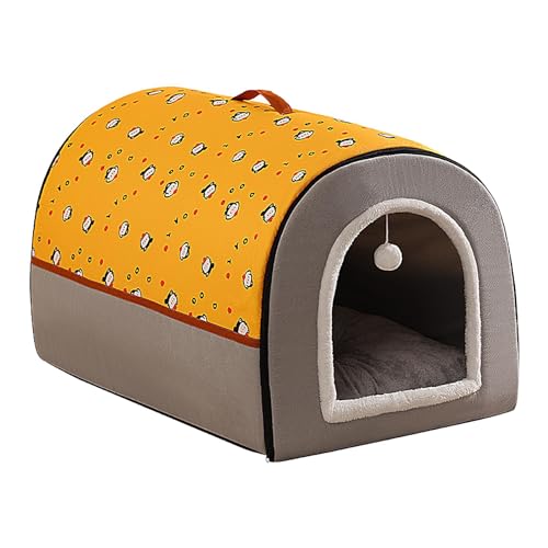 Warmes Hundehaus, Katzenzeltbett, ultraweiches überzogenes Katzenbett, Katzenbetten, Unterschlupf, halbgeschlossenes Katzenhauskissen, abnehmbares gemütliches Haustierzeltbett, Katzenhöhlenbett mit Warmes Hundehaus, Katzenzeltbett, ultraweiches überzogenes Katzenbett, Katzenbetten, Unterschlupf, halbgeschlossenes Katzenhauskissen, abnehmbares gemütliches Haustierzeltbett, Katzenhöhlenbett mit von CENMOO