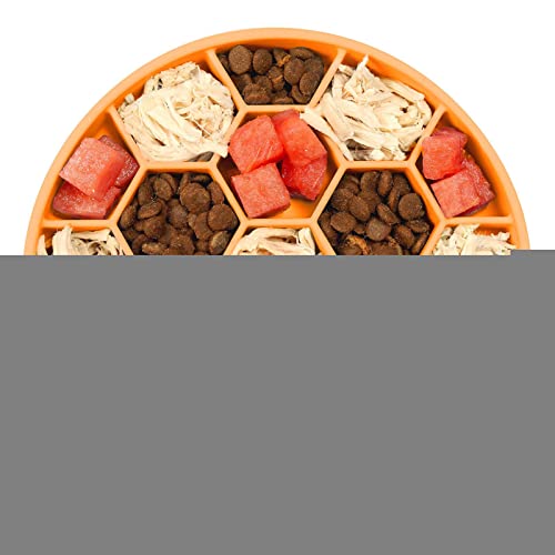 Langsamer Futternapf für Hunde, Puzzle-Schüssel für Hunde, langsames Futter mit Saugnapf an der Unterseite, Kippschutz, Futterspender für Hunde, langsamer Futternapf für Katzen, Welpen von CENRF
