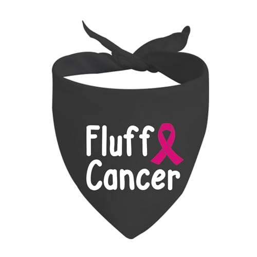 1 Stück Brustkrebs Überlebende Hund Bandana Fluff Cancer Hund Bandana Brustkrebs Bewusstsein Geschenk (Fluff Cancer D) von CENWA