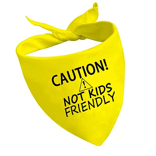 1 Stück Caution Not Kids Friendly Dog Bandana Nervous Dog Gear Dog Alert Gift (Not Kids Friendly D2) von CENWA