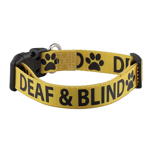 CENWA Deaf and Blind Hundehalsband Gehörlose und Blinde Hunde Verstellbares Hundehalsband (Taub & Blind) von CENWA