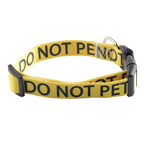 CENWA Hundehalsband (Gelb nicht haustieren) 30–47 cm, Polyester, Do Not Pet/Caution Aufschrift von CENWA