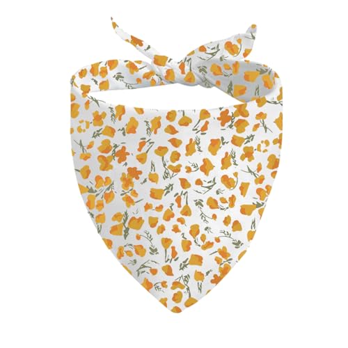 CENWA Hundehalstuch, Motiv: California Poppy, goldener Mohnblumen, über dem Halsband, Hundehalstuch, Geschenk für Mohnblumen-Liebhaber, 1 Stück, Poppy D, 70*34CM CENWA Hundehalstuch, Motiv: California Poppy, goldener Mohnblumen, über dem Halsband, Hundehalstuch, Geschenk für Mohnblumen-Liebhaber, 1 Stück, Poppy D, 70*34CM von CENWA
