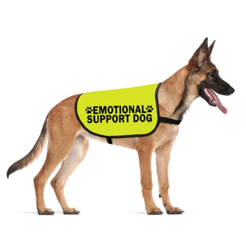 Hundeweste mit emotionaler Unterstützung, ESA-Service, Hunde, Spazierengehen, Slogan, Warnweste (Emotional Large) von CENWA