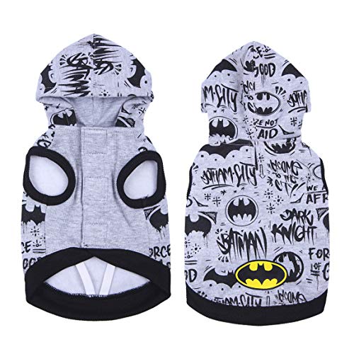 CERDÁ LIFE'S LITTLE MOMENTS Schweinchen – Weste für Hunde, Teckel, Batman – offizielles Lizenzprodukt Dc Comics, Grau von CERDÁ LIFE'S LITTLE MOMENTS