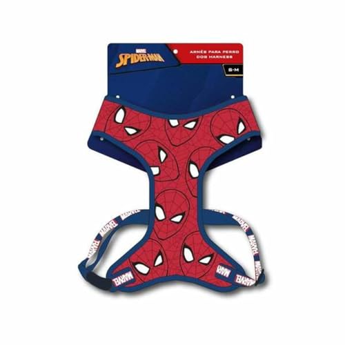 CERDÁ LIFE'S LITTLE MOMENTS Spiderman Hundegeschirr, exklusives Design, bequem und verstellbar, Spiderman-Hundegeschirr, Spaziergänge und Training, robustes und atmungsaktives Material (Spiderman, S-M von CERDÁ LIFE'S LITTLE MOMENTS