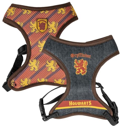 Harry Potter Premium-Hundegeschirr, Größe S/M, Gelb und Rot, verstellbares Hundegeschirr, 100% Polyester, Originalprodukt, entworfen in Spanien von CERDÁ LIFE'S LITTLE MOMENTS