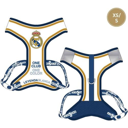 Hundegeschirr von Real Madrid, Größe XS, offizielles Schilddesign, sicherer Sitz – Hundegeschirr von Real Madrid. Robustes und bequemes Accessoire für mittelgroße Hunde, totale Kontrolle Hundegeschirr von Real Madrid, Größe XS, offizielles Schilddesign, sicherer Sitz – Hundegeschirr von Real Madrid. Robustes und bequemes Accessoire für mittelgroße Hunde, totale Kontrolle von CERDÁ LIFE'S LITTLE MOMENTS