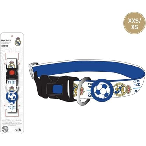Hundehalsband von Real Madrid, Größe XXS/S. Offizielles gesticktes Wappen, Starke und Elegante Passform – Hundehalsband von Real Madrid. Bequemes und sicheres Design für mittelgroße und große Hunde. Hundehalsband von Real Madrid, Größe XXS/S. Offizielles gesticktes Wappen, Starke und Elegante Passform – Hundehalsband von Real Madrid. Bequemes und sicheres Design für mittelgroße und große Hunde. von CERDÁ LIFE'S LITTLE MOMENTS