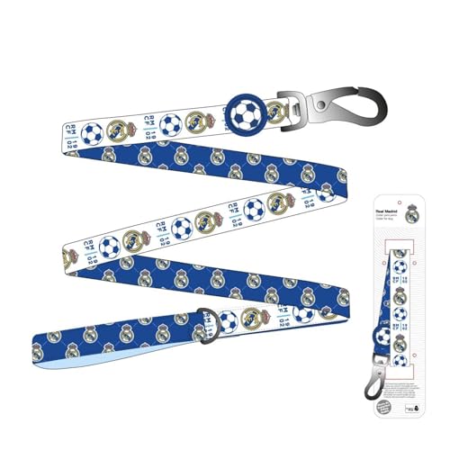 Offizielle und langlebige M Real Madrid Hundeleine – Real Madrid Hundeleine mit exklusivem Design für sichere und bequeme Spaziergänge von CERDÁ LIFE'S LITTLE MOMENTS