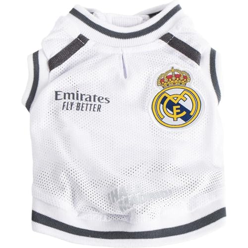 Real Madrid Hundeshirt, offizielle Kleidung für Haustiere, weich, leicht und atmungsaktiv, Bequeme Passform, ideal für kleine, mittelgroße und große Hunde Real Madrid Hundeshirt, offizielle Kleidung für Haustiere, weich, leicht und atmungsaktiv, Bequeme Passform, ideal für kleine, mittelgroße und große Hunde von CERDÁ LIFE'S LITTLE MOMENTS