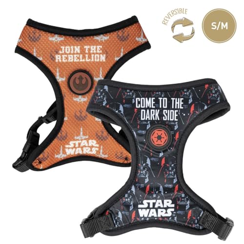 Star Wars Premium Hundegeschirr – Größe S/M – Schwarz und Orange – kein Ziehen und verstellbares Geschirr für Training – 100% Polyester – Originalprodukt, entworfen in Spanien Star Wars Premium Hundegeschirr – Größe S/M – Schwarz und Orange – kein Ziehen und verstellbares Geschirr für Training – 100% Polyester – Originalprodukt, entworfen in Spanien von CERDÁ LIFE'S LITTLE MOMENTS