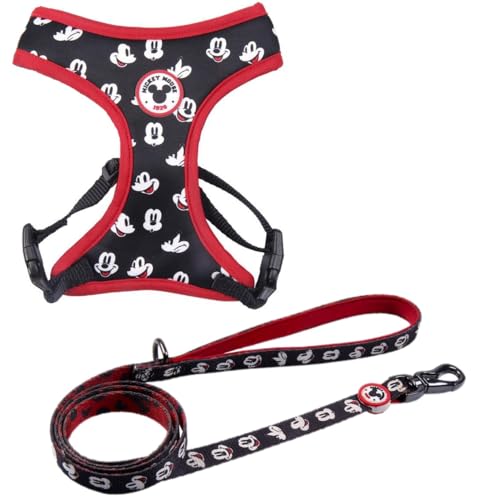 Wende-Hundeleine + Geschirr - Mickey Mouse Design - Größe XS/S - Atmungsaktives und Komfortables Innenleben - Doppelte Nylonschicht - Originalprodukt Wende-Hundeleine + Geschirr - Mickey Mouse Design - Größe XS/S - Atmungsaktives und Komfortables Innenleben - Doppelte Nylonschicht - Originalprodukt von CERDÁ LIFE'S LITTLE MOMENTS