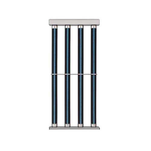 CESFRE Nano-Luftausströmer rechteckig 40 cm – 4 Reihen – mit Edelstahl-Basis & 4 m PVC-Schlauch – für Teichbelüftung, Aquakultur, Hydroponik, leise & effizient (4 Reihen,Länge 40cm) von CESFRE