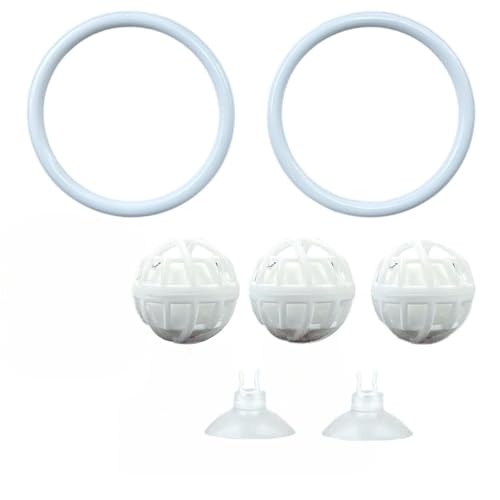 Aquarium Trainingsring & Biofiltermedium – Für Wasserreinigung und Steigerung der Tieraktivität im Becken,Bettas, Fischübungsringe (7.5cm) von CEWIFO