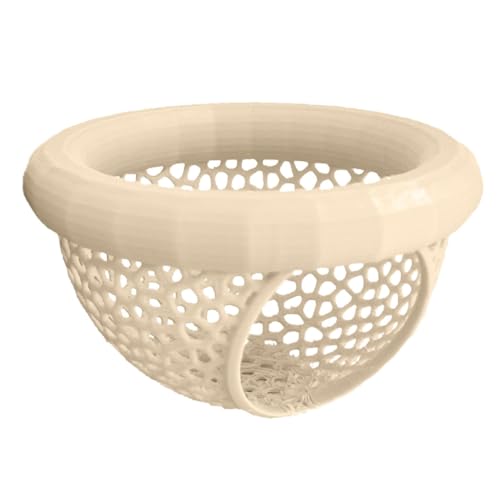 Betta Höhle Lounge – Aquarium Deko mit Versteck & Hängematte, Durchschwimm-Tunnel für Betta-Fische, kleine Fische & Garnelen (Beige, 10X5.6cm) von CEWIFO