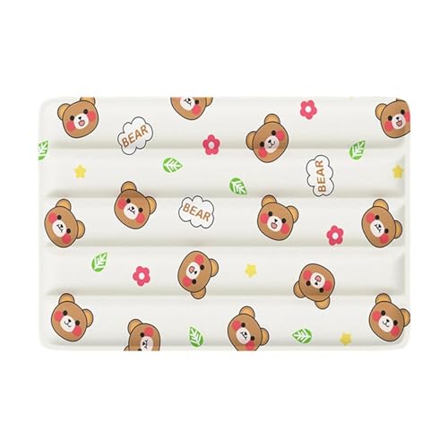 CEWIFO Hund- & Katzen-Kühlmatte – weiche, Wiederverwendbare Kühlunterlage für Schlaf, hitzebeständig & waschbar, für XS/S/M-Tiere, Innen-Außen (A, 40x30cm) von CEWIFO