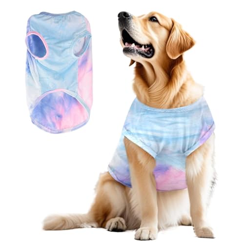 CEWIFO Hunde Sommer-Kühl-Schutz-T-Shirt – atmungsaktives T-Shirt für kleine & mittelgroße Hunde (z.B. Chihuahua, Yorkie), auch für Katzen (Multicolour, S) von CEWIFO