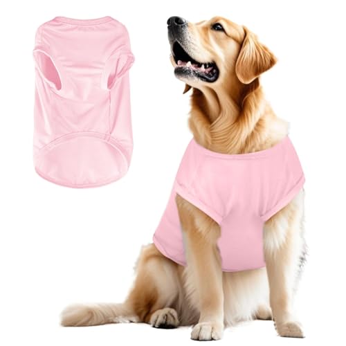 CEWIFO Hunde Sommer-Kühl-Schutz-T-Shirt – atmungsaktives T-Shirt für kleine & mittelgroße Hunde (z.B. Chihuahua, Yorkie), auch für Katzen (Pink, S) von CEWIFO