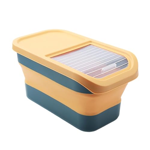 CEWIFO Hundefutter Aufbewahrung 12-15 kg luftdicht mit Klappdeckel Rädern, große Faltbare Futterbox für Hund & Katze futtertonne Hund von CEWIFO