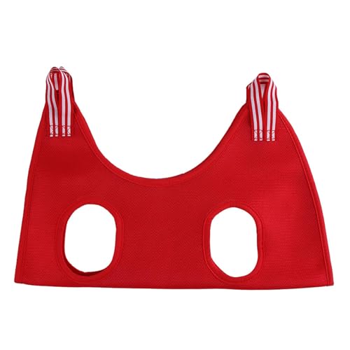 CEWIFO Hundepflege Hängematte – Haustier-Fellpflege-Geschirr für Katzen & Hunde, mit 2 S-Form-Haken, (Rot, L) von CEWIFO