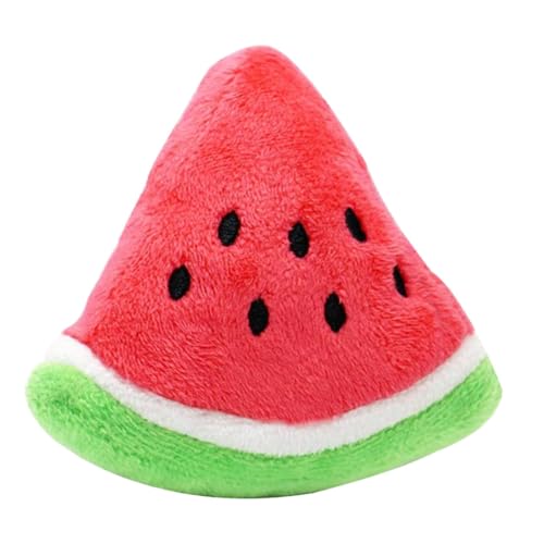 CEWIFO Hundespielzeug Wassermelone – plüschiges Quietscher-Spielzeug für kleine & mittelgroße Hunde, haltbar für Tauziehen, interesantes Langeweile-Bekämpfungstool ﻿ (1) von CEWIFO