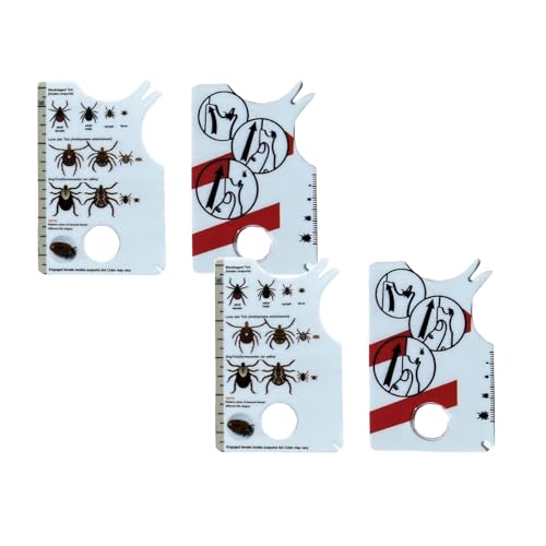 CEWIFO Multifunktionaler Zeckenentferner-Set für Mensch & Haustiere – Zeckenkarte für Menschen + Zeckenpinzette für Hunde/Katzen, einfach bedienbar, Maße 8,5x5,4x0,1cm (2) von CEWIFO