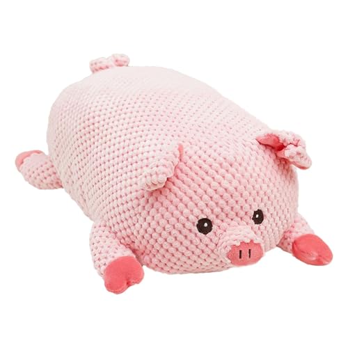 CEWIFO Unzerstörbares Anti-Stress-Hundespielzeug – Ente-Design, interaktives Quietsch-Plüsch-Kuscheltier, süßes Antistress-Toy (Pink, 25x14x9cm) von CEWIFO