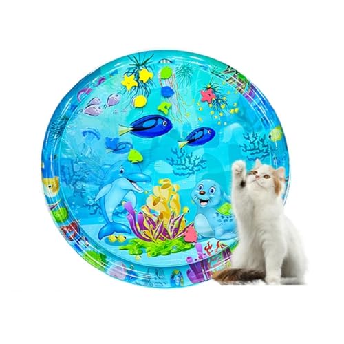 Cooling Mat for Dogs & Cats – wassersensorische Interaktive Spielmatte, auslaufsicher für Indoor/Outdoor, ideal für Sommer-Kühlung & Spielvergnügen (Green) von CEWIFO