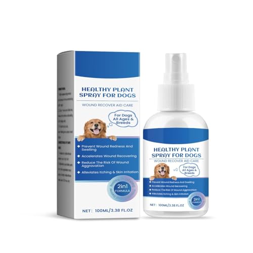 Haustier Juckreiz-Pflege-Spray – sanftes Mittel gegen Juckreiz bei Hunden, Katzen & Welpen, pflegt Haut/Fell bei Läusen, Flöhen & Milben (100ml) von CEWIFO