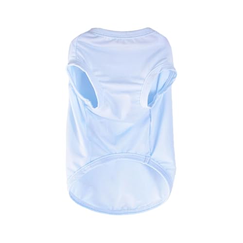 Hunde Sommer-Kühl-UV-Schutz-T-Shirt – atmungsaktives T-Shirt für kleine & mittelgroße Hunde (z.B. Chihuahua, Yorkie), auch für Katzen (Light Blue, XS) von CEWIFO