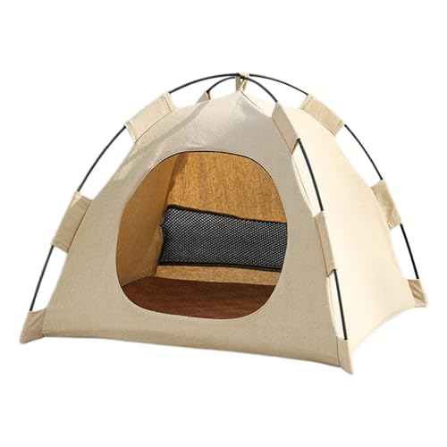 Premium Katzen-Kühlzelt aus atmungsaktivem Material – tragbares, waschbares & leichtes Rückzugsort für Sommerhitze, Indoor-Outdoor (White, 40x40x37cm) von CEWIFO