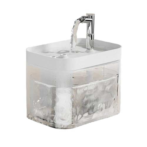 Wasserfontaine für Katzen – leise Pumpe, Filterung mit automatischer Zirkulation, kompatibel mit Hunden & Vögeln (Pink2, 17x14x12.5cm) von CEWIFO