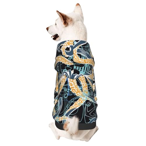 Abstrakter Oktopus und Anker Malerei Winter Kleiner Hund Pullover Hund Hoodie Haustier Kleidung Welpen Sweatshirt mit Kapuze Abstrakter Oktopus und Anker Malerei Winter Kleiner Hund Pullover Hund Hoodie Haustier Kleidung Welpen Sweatshirt mit Kapuze von CFAN