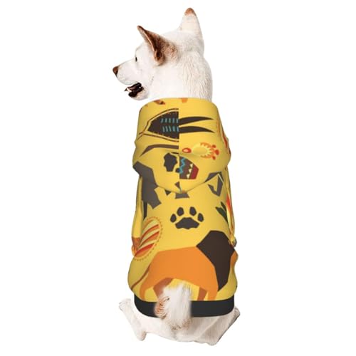 African Elements Hunde-Kapuzenpullover mit Elefantenmotiv, für kleine, mittelgroße Hunde, Katzen, Kätzchen African Elements Hunde-Kapuzenpullover mit Elefantenmotiv, für kleine, mittelgroße Hunde, Katzen, Kätzchen von CFAN