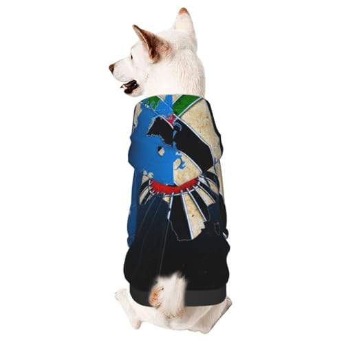 Amazing Darts Hunde-Kapuzenpullover mit Weltkarte für kleine, mittelgroße Hunde, Katzen, Kätzchen Amazing Darts Hunde-Kapuzenpullover mit Weltkarte für kleine, mittelgroße Hunde, Katzen, Kätzchen von CFAN