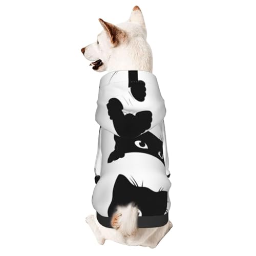 Black Cats Basic Hunde-Kapuzenpullover, Hundekleidung für Welpen, Kätzchen, kleine, mittelgroße Hunde, Katzen von CFAN
