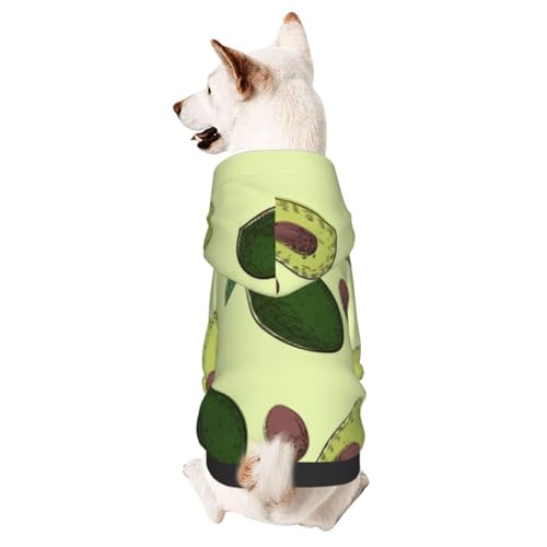 Hunde-Kapuzenpullover mit Avocado-Muster, Haustierkleidung, Hunde-Kapuzenpullover für kleine und mittelgroße Hunde von CFAN