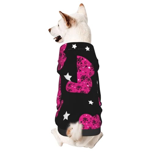 Hunde-Kapuzenpullover mit Herz- und Totenkopf-Muster, für Herbst und Winter, Haustierkleidung für Hunde und Katzen Hunde-Kapuzenpullover mit Herz- und Totenkopf-Muster, für Herbst und Winter, Haustierkleidung für Hunde und Katzen von CFAN