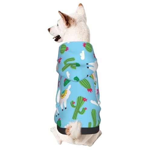 Hunde-Kapuzenpullover mit Kaktus-Muster, Herbst-Wintermantel, Haustierkleidung für Hunde und Katzen, Alpaka-Grün Hunde-Kapuzenpullover mit Kaktus-Muster, Herbst-Wintermantel, Haustierkleidung für Hunde und Katzen, Alpaka-Grün von CFAN