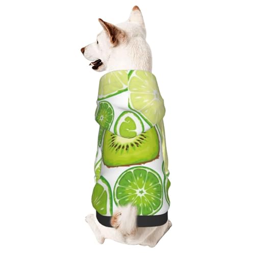 Hunde-Kapuzenpullover mit Kiwi- und Limettenscheiben-Muster, warmer Kapuzenpullover für kleine und mittelgroße Hunde Hunde-Kapuzenpullover mit Kiwi- und Limettenscheiben-Muster, warmer Kapuzenpullover für kleine und mittelgroße Hunde von CFAN