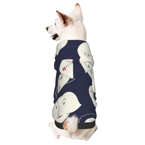 Hunde-Kapuzenpullover mit Kritzelmuster, Haustierkleidung, für kleine und mittelgroße Hunde von CFAN